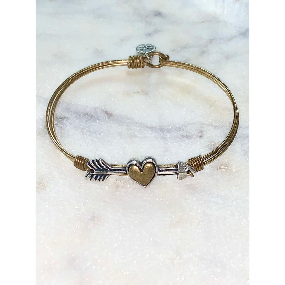 Luca + Danni Gold Tone Follow Your Heart Bangle Bracelet